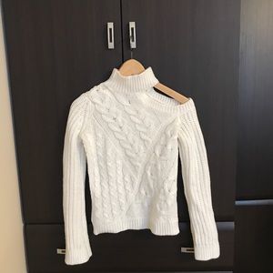 2 for $40 Open shoulder, mock neck sweater
